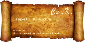 Csepeli Klaudia névjegykártya