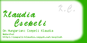 klaudia csepeli business card